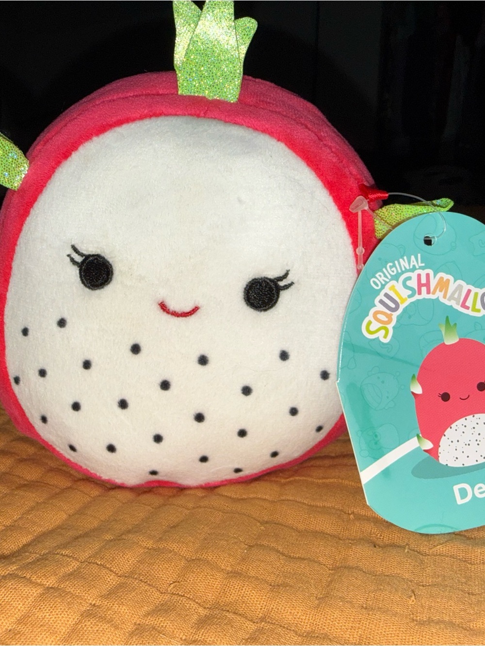 Squishmallows Delita Dragon Fruit Plush - Pink, White, Green